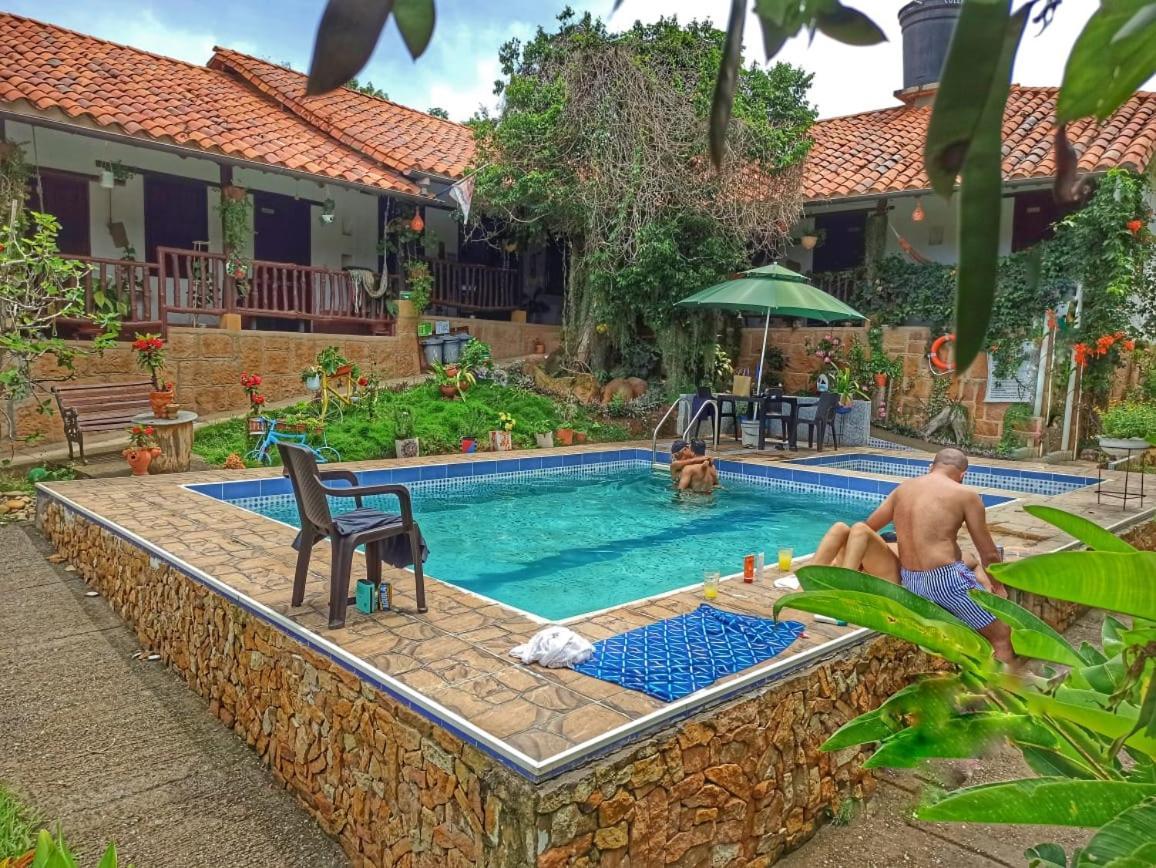 Hostal Santa Monica Barichara Esterno foto