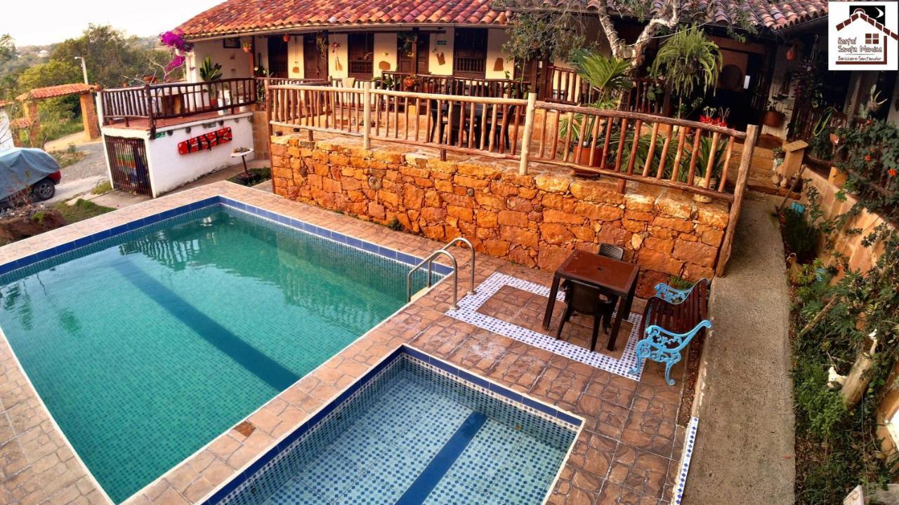 Hostal Santa Monica Barichara Esterno foto